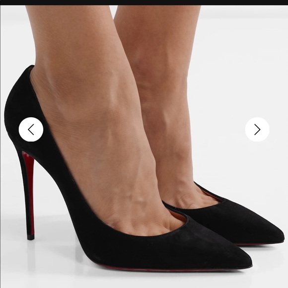 Black Suede Louboutin Pumps - Picture 3 of 5